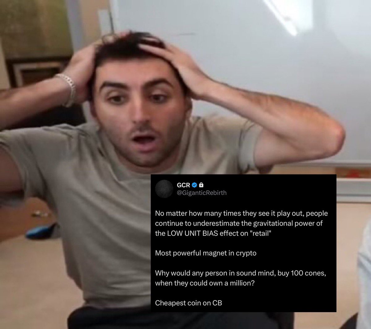 do you even know who GCR is?

do you even understand the power of LOW UNIT BIAS effect on retail?

current $BEMI price is 0.000002933

we are going to 1 cent and there's nothing you can do about it

study anon. be milio mindset 🧠

@pulsarmvx send 333333 bemi to 100 reactions