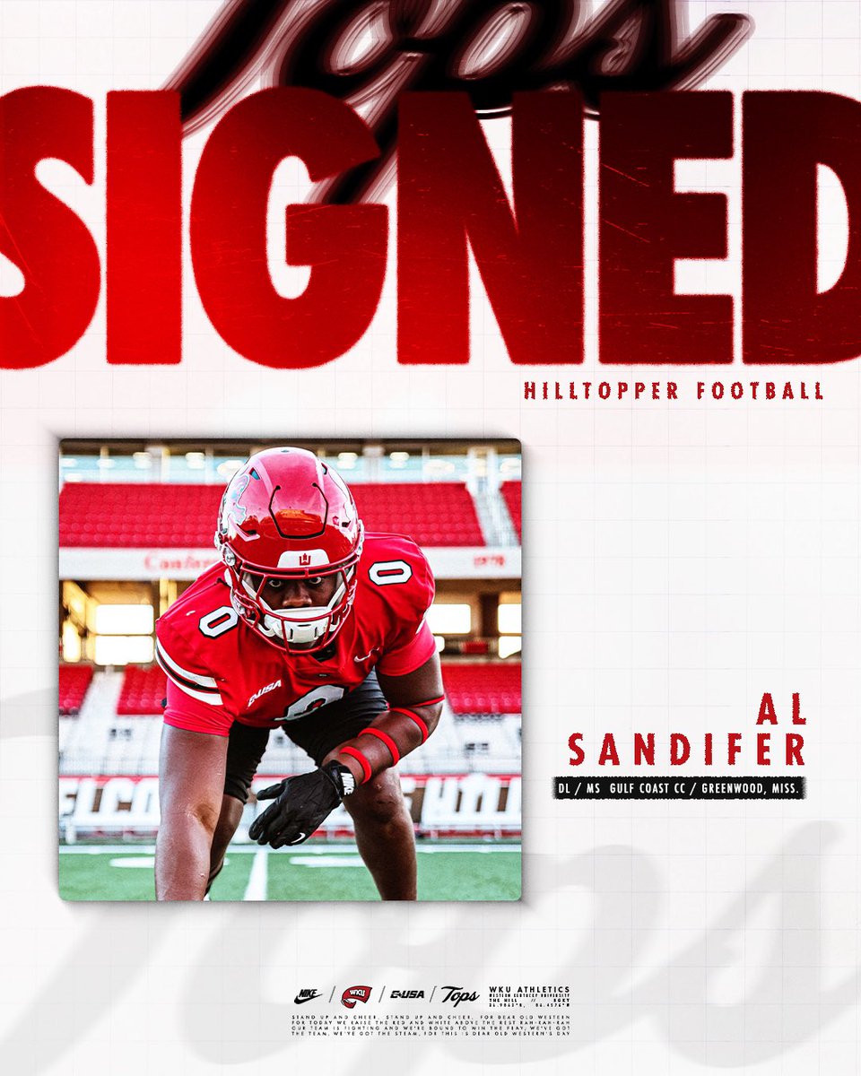 WKU Football (@wkufootball) on Twitter photo ๐ข๐ฒ๐ฐ๐ท๐ฎ๐ญ ๐
Welcome to The Hill, <a href="/Alsandifer_0/">Altorryian Sandifer</a>!
#GoTops | #NSD25 ๐ข๐ฒ๐ฐ๐ท๐ฎ๐ญ ๐
Welcome to The Hill, <a href="/Alsandifer_0/">Altorryian Sandifer</a>!
#GoTops | #NSD25
