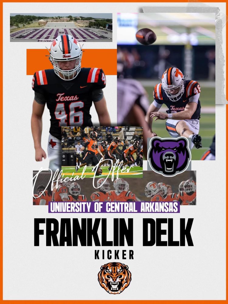 Blessed to receive my first Division 1 offer to play football at the University of Central Arkansas!