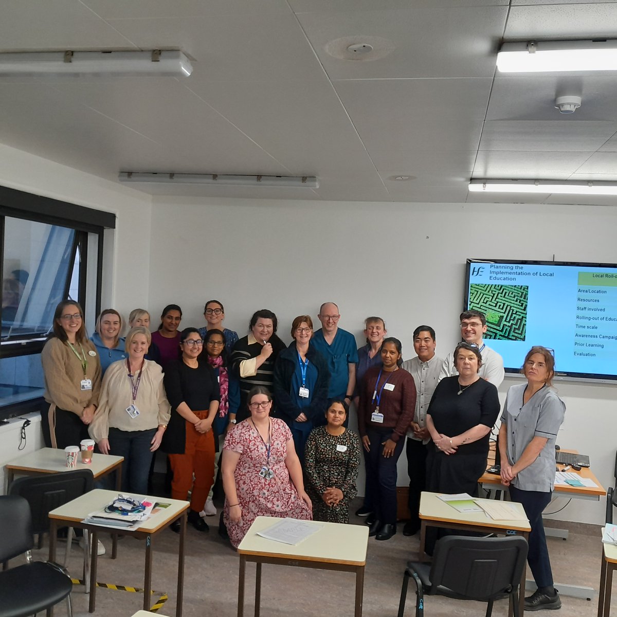 Staff from Beaumont Hospital and local services attending the Facilitator Education Programme for the implementation of National Clinical Guideline no. 21 (Appropriate prescribing of psychotropic medication for non-cognitive symptoms in people with dementia) today