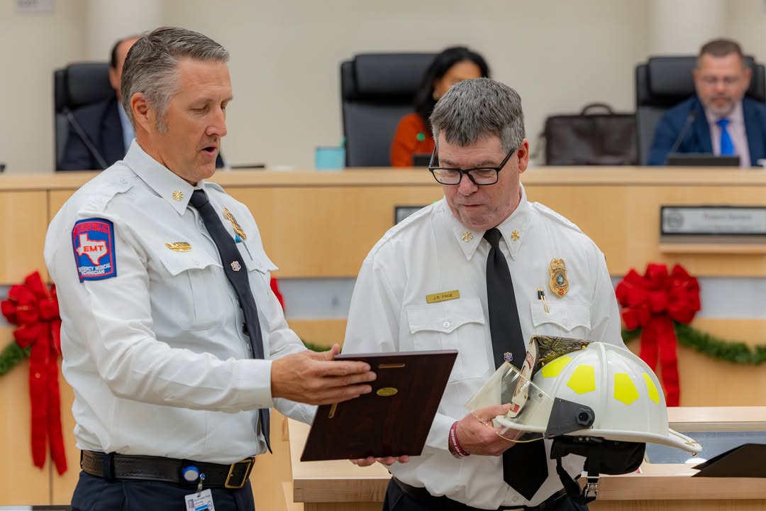 cityofcc's tweet image. Join us in recognizing Randy Paige, our @CorpusChristiFD Assistant Fire Chief and Fire Marshal. He was recognized at a City Council meeting on Tuesday, December 3, after dedicating over 36 years of service to the city. He will retire on January 12, 2025. #CorpusChristi #CCFD