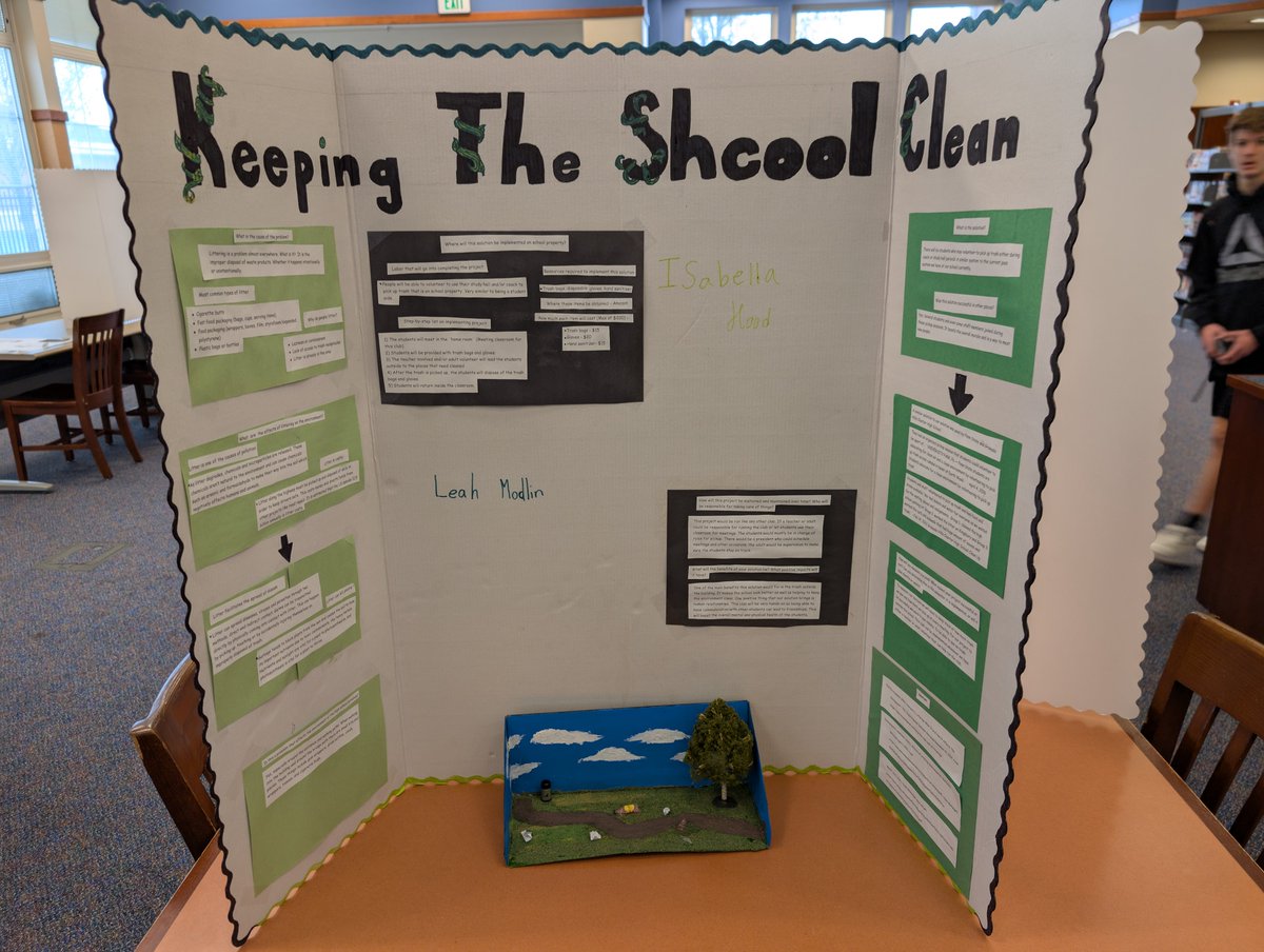 Mr. Billings' Environmental Science students completed projects to come up with solutions to local environmental problems.  We have some very creative young minds at FCHS!