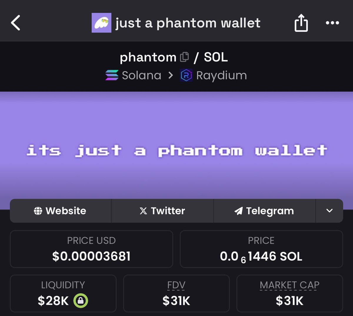 CEO_Wizzy's tweet image. Just a #phantom wallet and a dream 🤓

Every $sol shitcoiner has a phantom wallet…

Sub $1 mil for this is crazy…