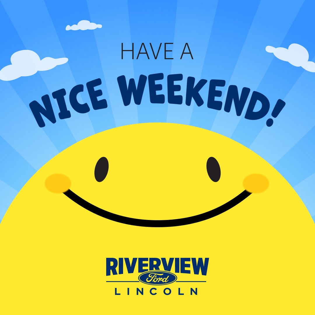 TGIF! 🎉

Go have fun, and if you’re hitting the road, may it be smooth and full of smiles. 😁 

From all of us at Riverview Ford Lincoln, have an amazing weekend! 💙

riverviewford.ca
888-284-1765

#RiverviewFordLincoln #Local #CommunityDriven #WeekendFun #Friyay