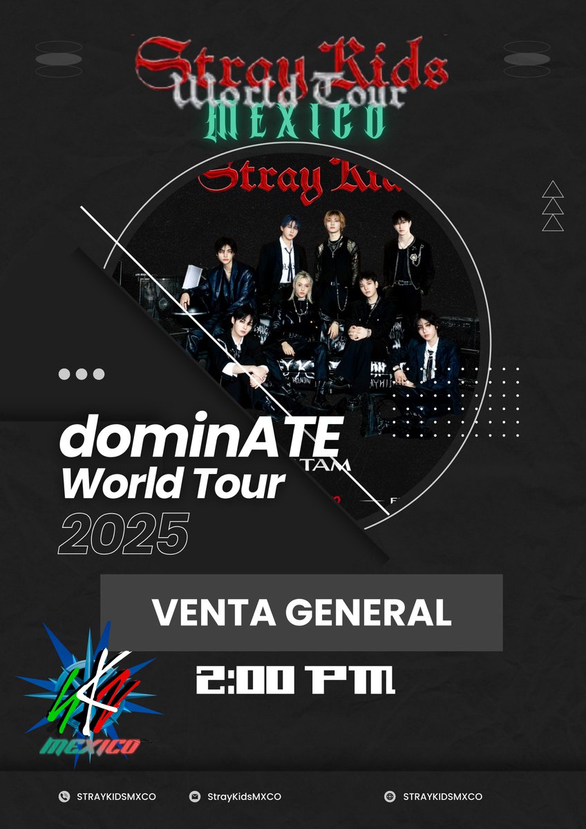 StrayKidsMXCO's tweet photo. El día de hoy comienza la venta general de Stray Kids en México a las 2PM

(Si les aparece la fila virtual, es de la pre-venta, porque aún no he terminado, pero no hay boletos hasta que inicie la venta general, recomendamos salirse y que esperen a volver a entrar a la 1:47) https://t.co/eFwTO0fNJm