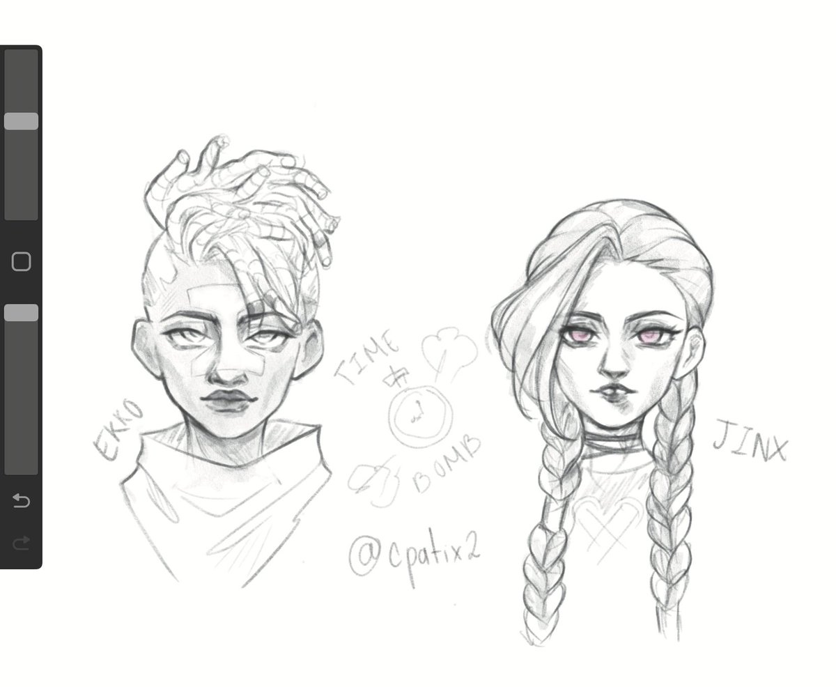 cpatix2's tweet image. I want to draw something about this two soo bad, should I?
#Arcane #Jinx #ekko #TIMEBOMB