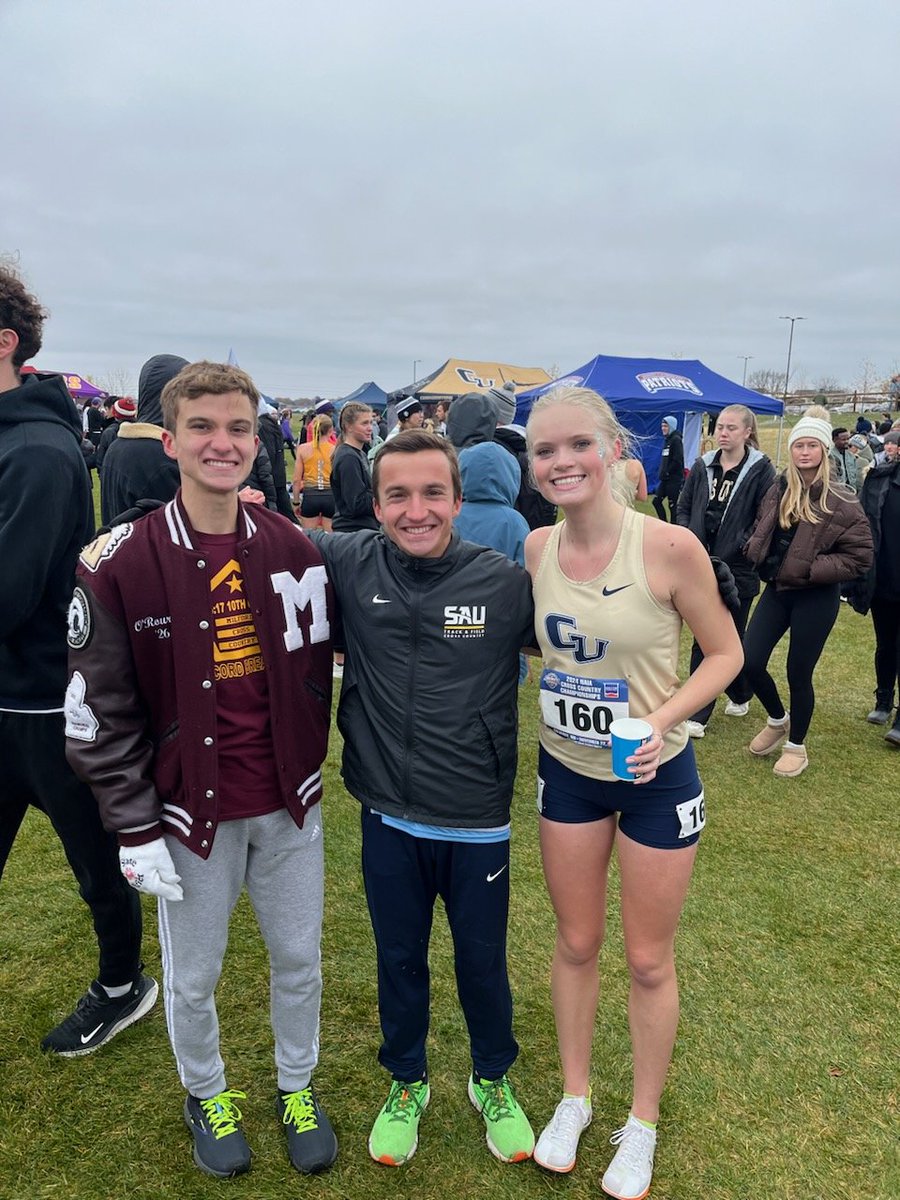 MilfordXC's tweet photo. Proud of our  Ryan O'Rourke (Spring Arbor) and Jacie Remtema (Cornerstone)  competing strong at the @NAIA  Cross Country.  #MilfordPride https://t.co/H78ejil8BZ