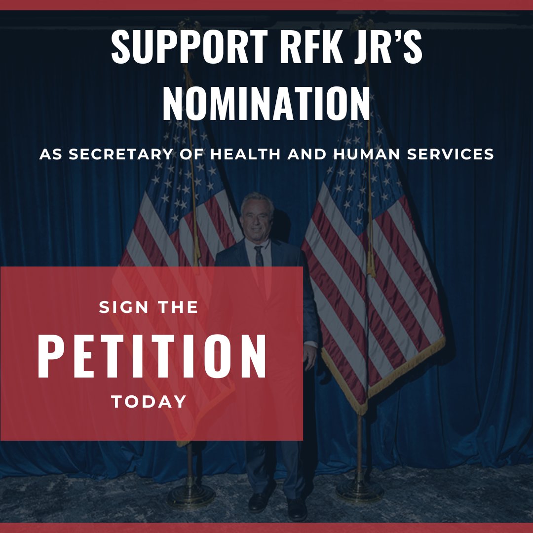 Have you seen the mistreatment of marginalized populations from our health agencies?

Support RFK Jr’s nomination as Secretary of Health and Human Services. He is dedicated to transform the United States public health. 

Sign the petition: standforhealthfreedom.com/actions/suppor…