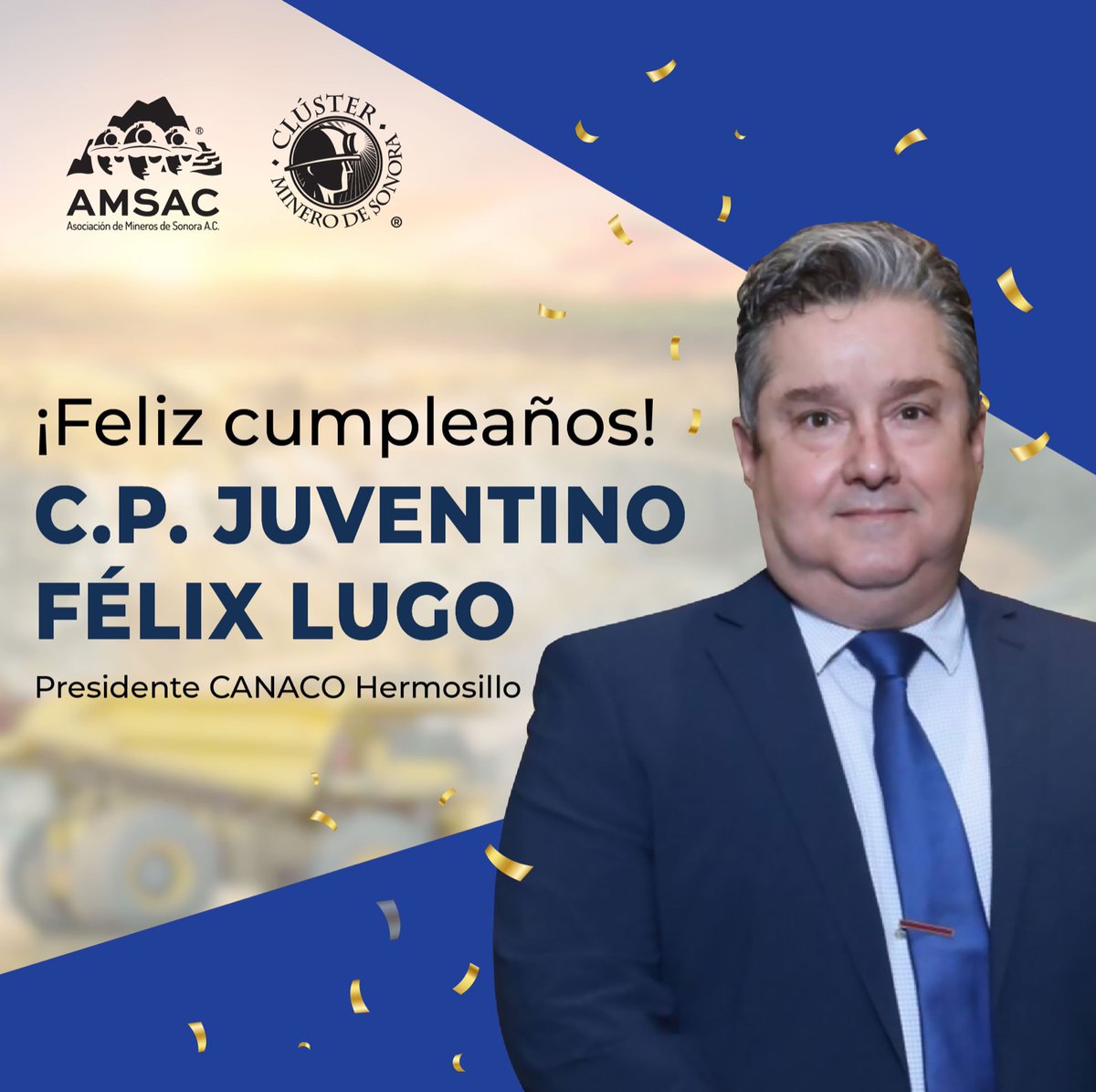 🎊¡Muchas Felicidades!🎊
Extendemos nuestras felicitaciones al C.P Juventino Félix Lugo, Presidente de CANACO Hermosillo, por motivo de su cumpleaños.

Enviamos nuestros mejores deseos.

<a href="/CanacoHmo/">CANACO SERVYTUR Hermosillo</a> 
<a href="/AMSACSONORA/">AMSAC</a>