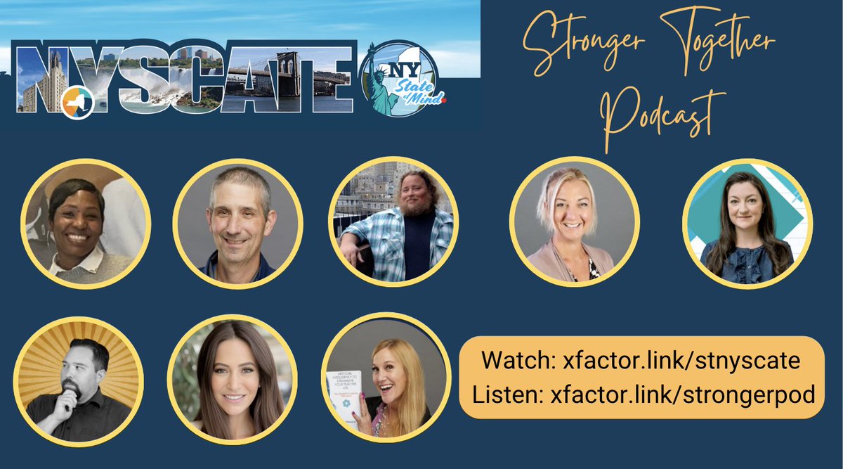 As always it is great to connect with so many  impressive educators. Check out the <a href="/NYSCATE/">NYSCATE 💡💻</a> speakers who shared about their sessions on the #StrongerTogether Podcast

<a href="/timneedles/">Tim Needles</a> <a href="/AJBloom2pnt0/">Aimee Bloom 🏊‍♀️🚴‍♀️🏃‍♀️</a> <a href="/mrhooker/">Carl Hooker</a>  <a href="/coachthomastech/">Dan Thomas - The Unscripted Teaching Project</a> <a href="/YaritzaV_/">Yaritza Villalba 🇵🇦</a>  <a href="/ClassTechTips/">Monica Burns, Ed.D #EdTech #ISTELive #ASCDAnnual</a> <a href="/mrshoward118/">Mary Howard, NBCT</a> <a href="/AlanaWinnick/">Alana Winnick</a>