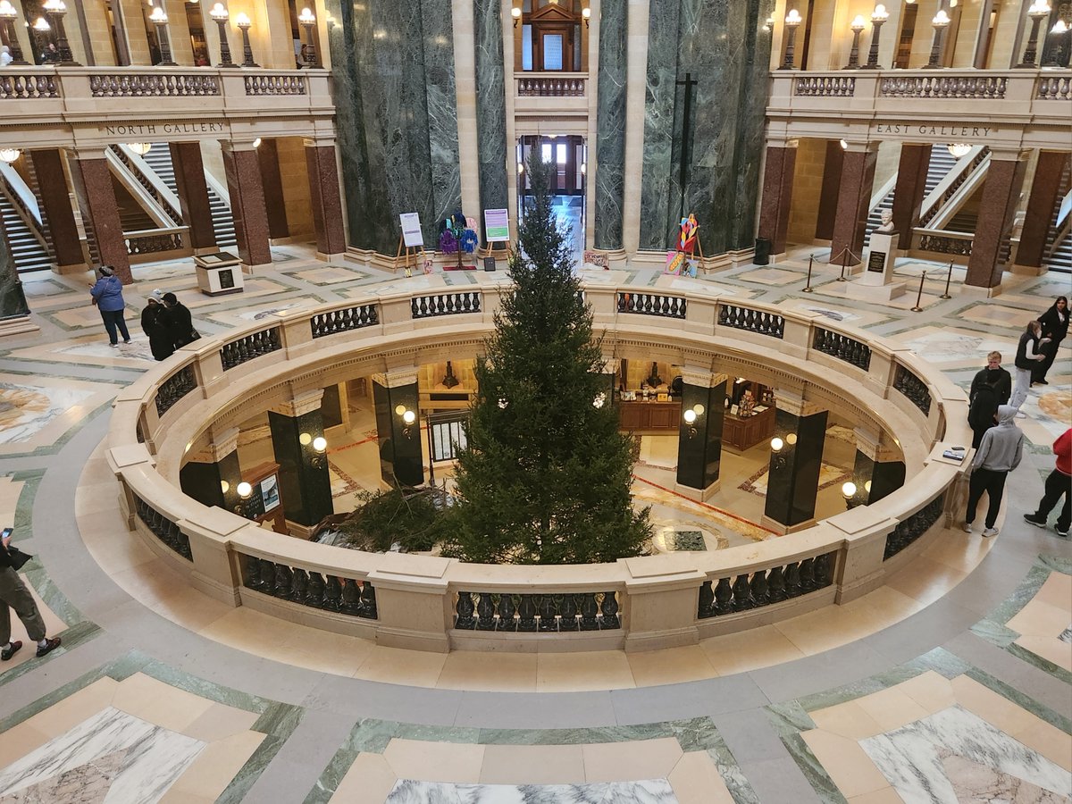I'm excited to welcome the 2024 Wisconsin State Capitol Christmas tree to the rotunda! This year's lighting ceremony will be on Thursday, December 5th at noon.