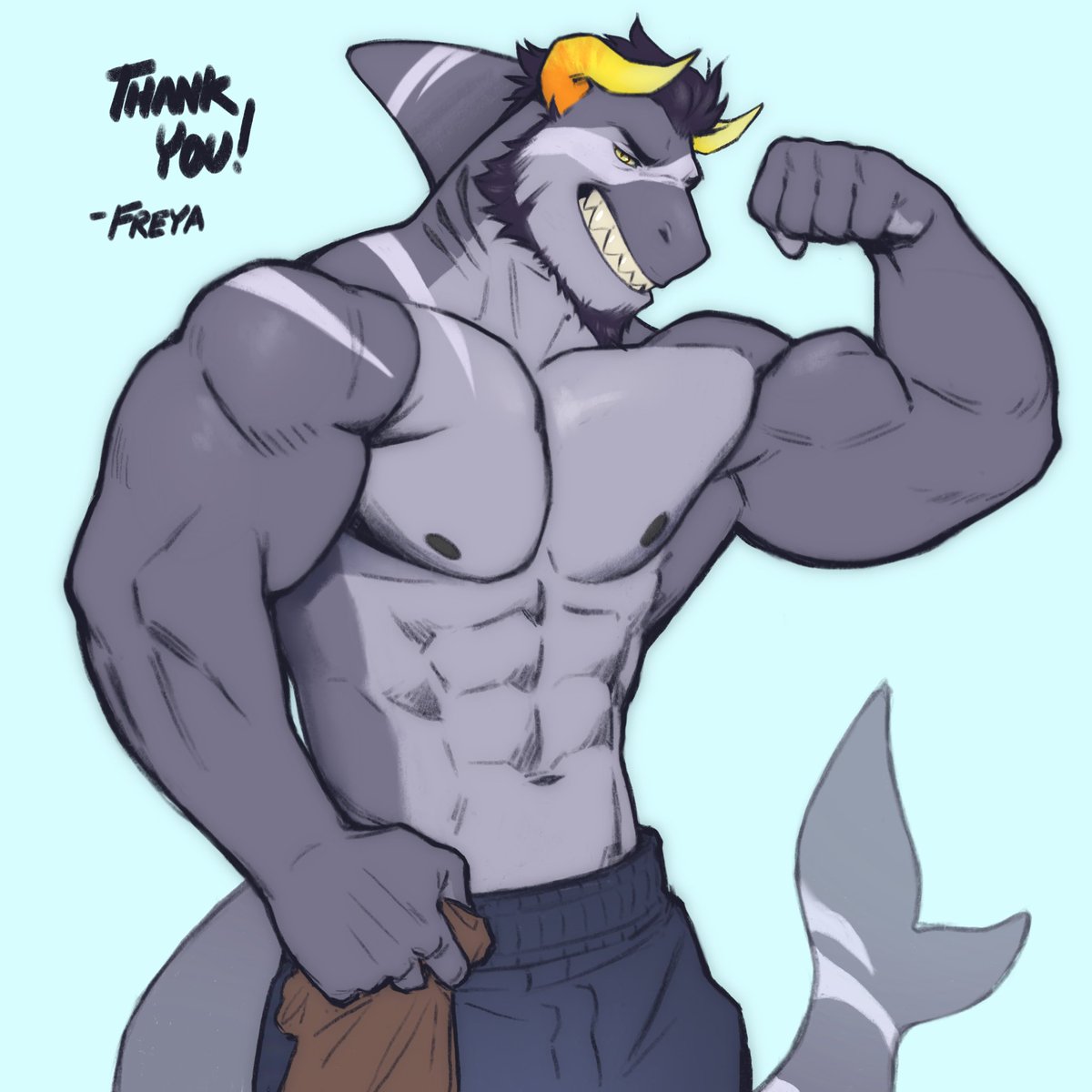 New “Thank You!” Sketch for @/NewWaffleGuy!! Thank you for the support! ❤️