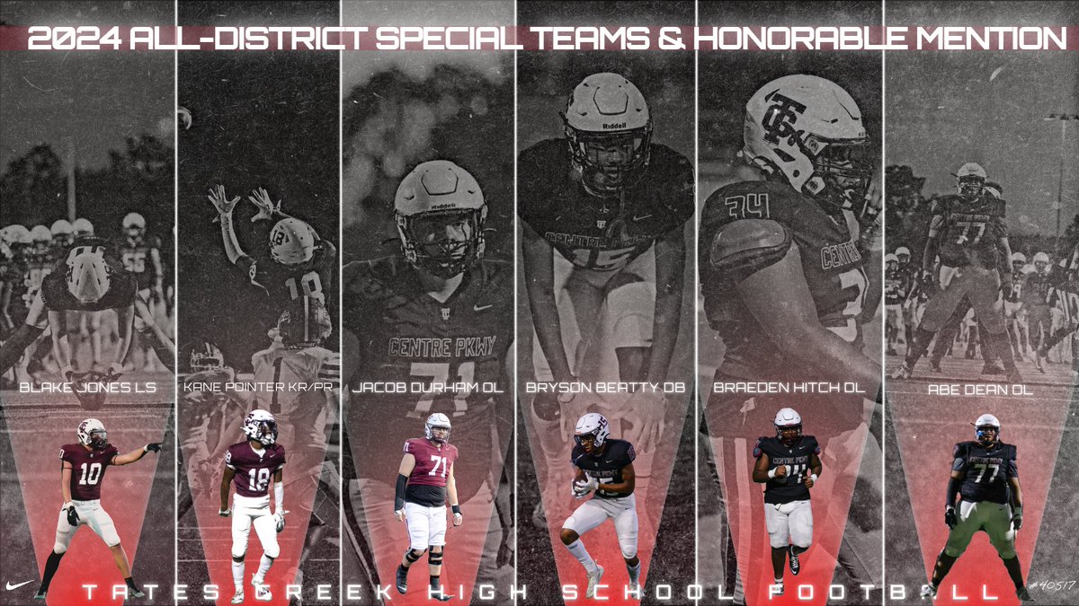 Congrats to our 2024 All-District mentions 
#crkfootball #40517 #centrepkwy