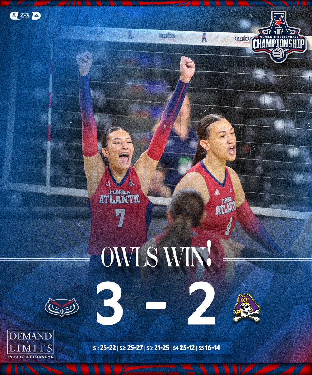 Florida Atlantic Volleyball (@fauvolleyball) on Twitter photo OWLS WIN IN FIVEโผ๏ธ ON TO THE SEMIFINALSโผ๏ธ
<a href="/valeriarosadof/">valeria rosado</a> led the way for the Owls with a career-best 26 kills!
#WinningInParadise OWLS WIN IN FIVEโผ๏ธ ON TO THE SEMIFINALSโผ๏ธ
<a href="/valeriarosadof/">valeria rosado</a> led the way for the Owls with a career-best 26 kills!
#WinningInParadise