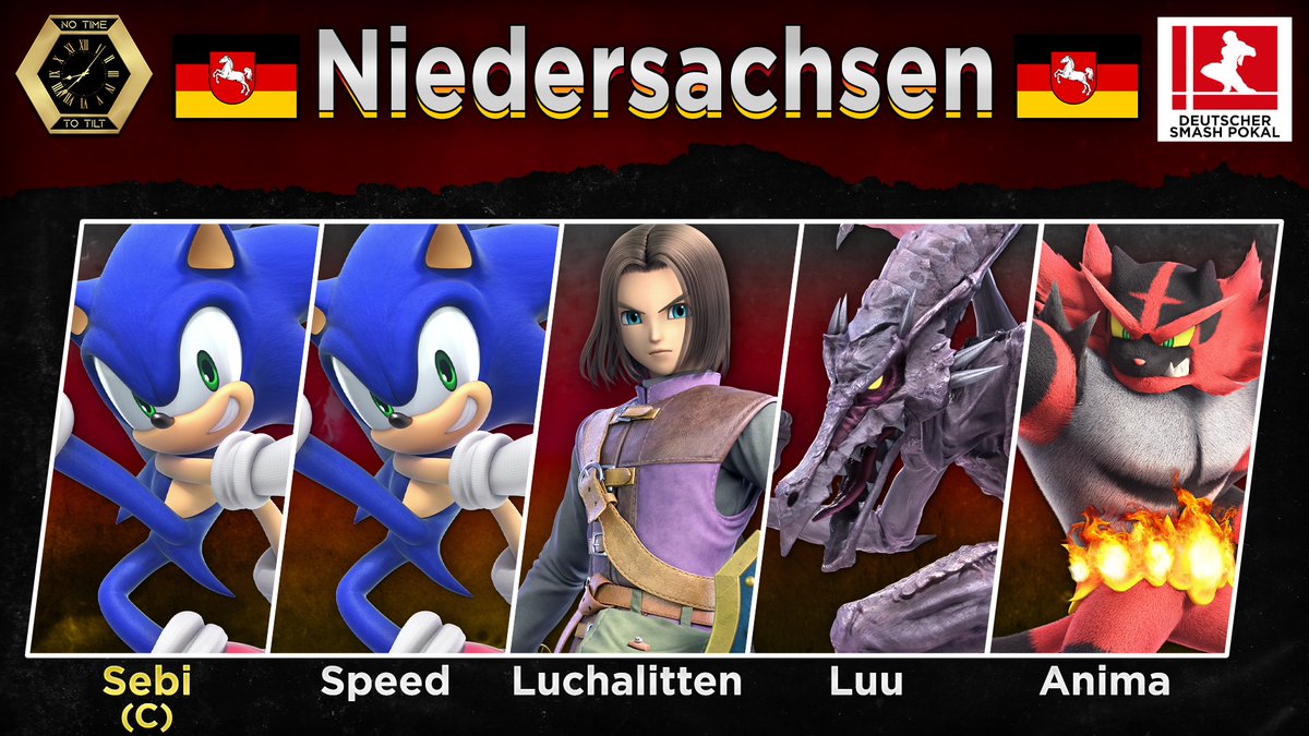 Niedersachsen ist wahrscheinlich eines der Teams und Regionen mit den meisten Veränderung in den letzten Jahren.

Doch Veränderungen müssen nichts schlechtes bedeuten. 
Wir sind schon gespannt wie sich das neue NDS schlagen wird!

<a href="/Sebi_SSB/">Sebi</a>
<a href="/SpeedSsbu/">Speed</a>
<a href="/Luchalitten/">BJAYS | Luchalitten</a>
Luu 
<a href="/anima_909/">𝒂𝒏𝒊𝒎𝒂</a>
