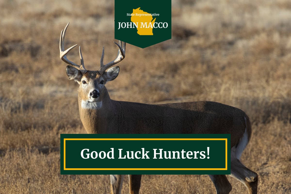 Today marks the beginning of the gun deer season!

Good luck to all of the hunters across Wisconsin. For more information or resources, go to dnr.wisconsin.gov/topic/hunt/deer.
