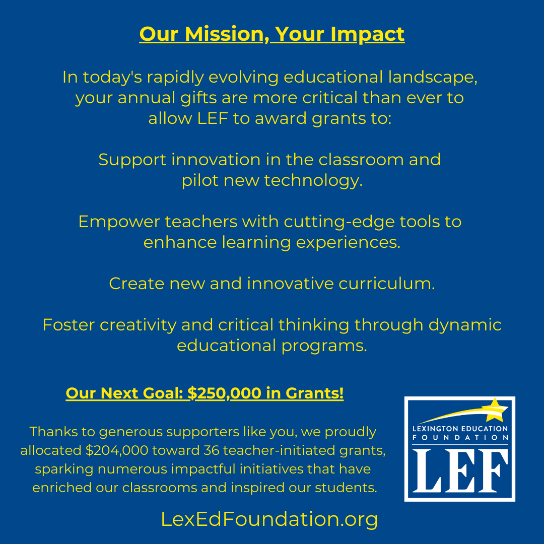 In this giving season, we appreciate your generosity! We can't do it without you. lexedfoundation.org/make-a-donation