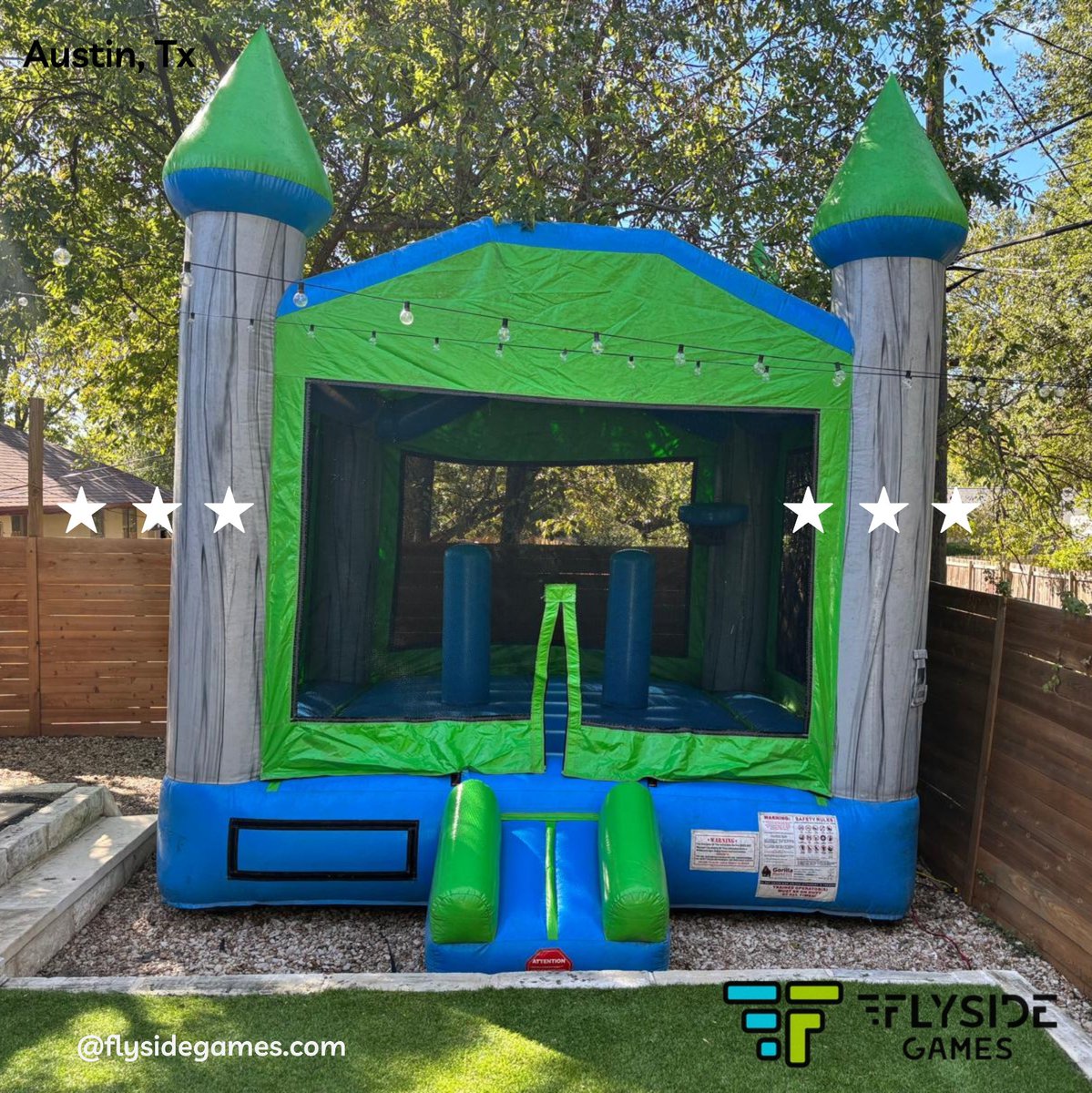 Thrilled to help you set up another rental of the Classic Bounce House!🌟🌟
