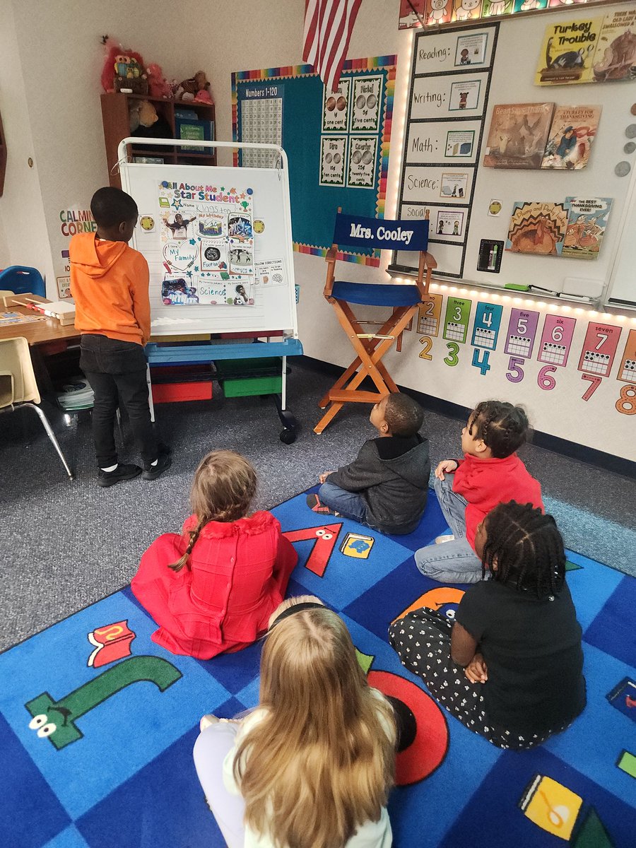 Cooley1st's tweet photo. Our Star Student 🌟 of the Week is a big helper in our classroom, works hard and always tries his best, and comes to school ready to learn! We loved learning more about him this week! https://t.co/bfF0ieOLtS