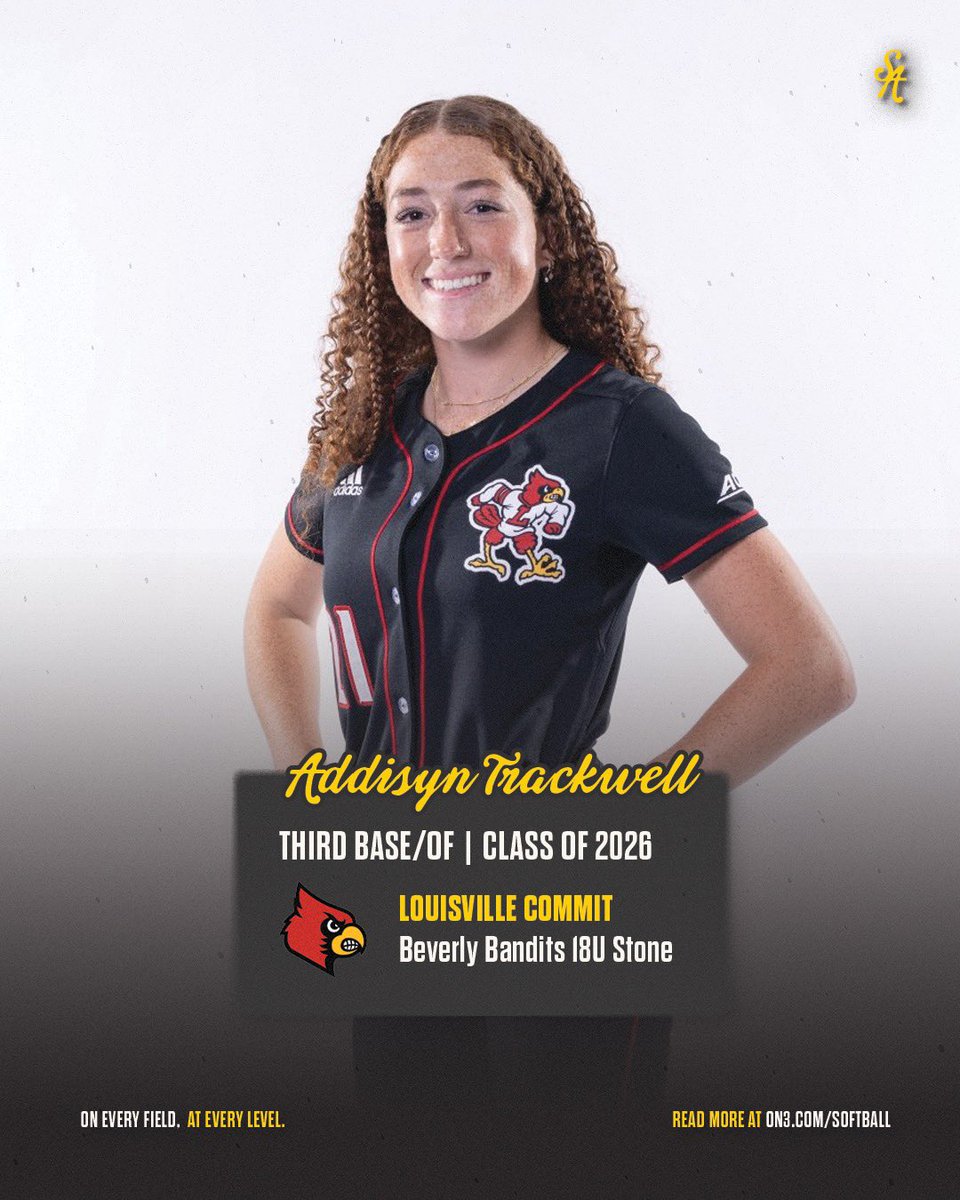 Softball America (@softbalamerica) on Twitter photo Addisyn Trackwell, a third basemen from Indiana, recently committed to the University of Louisville 🤝
Full Spotlight 👉 on3.com/softball/news/…
<a href="/AddiTrackwell14/">Addisyn Trackwell</a> | <a href="/LouisvilleSB/">Louisville Softball</a> Addisyn Trackwell, a third basemen from Indiana, recently committed to the University of Louisville 🤝
Full Spotlight 👉 on3.com/softball/news/…
<a href="/AddiTrackwell14/">Addisyn Trackwell</a> | <a href="/LouisvilleSB/">Louisville Softball</a>