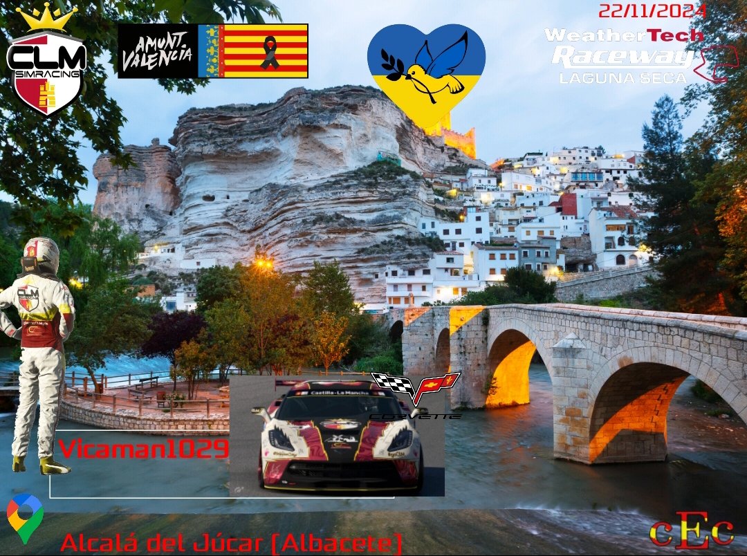 Hola buenas noches está noche corremos en el <a href="/CECcomunidades/">CEC Campeonato Español De Comunidades</a> y lo haremos en una laguna seca o eso sabemos!!!

📺 21.40 <a href="/GoHiSer/">G🐣HISER</a> 
🏁 Laguna seca🇺🇸
🏎️ <a href="/chevrolet/">Chevrolet</a> Corvette C7🇺🇸
🎮<a href="/vicaman1029/">El tío vica</a>
🖌️ By desingn <a href="/AJSF_design/">AJSF_design</a>

#GoCLM #cec