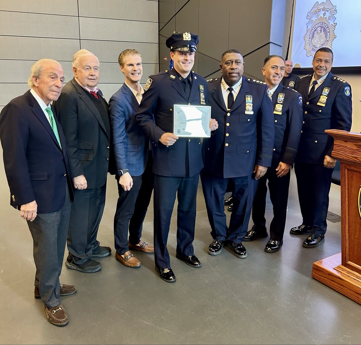 NYPDCeremonial's tweet photo. We gathered at the @NYPDTraining Academy for the Centurion Foundation Awards Ceremony.  

Congratulations to everyone who went above and beyond in their performance of duty.  Your dedication and hard work will always be recognized. 
@NYPDnews https://t.co/SvMflScrR3