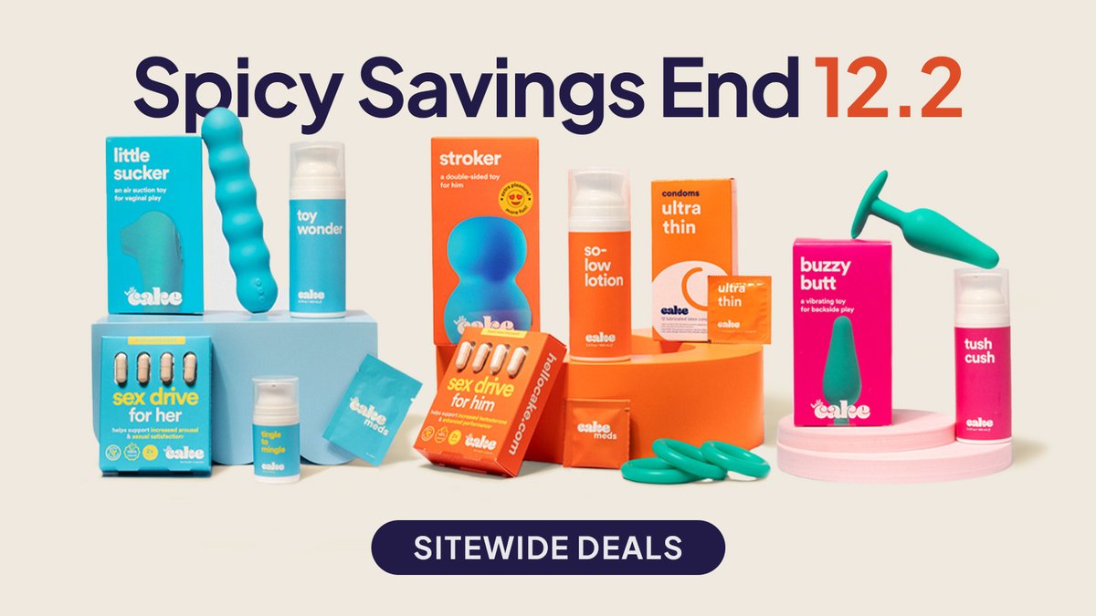 25% off ends tomorrow! Shop #CyberMonday deals on lube, toys, meds and more at hellocake.com