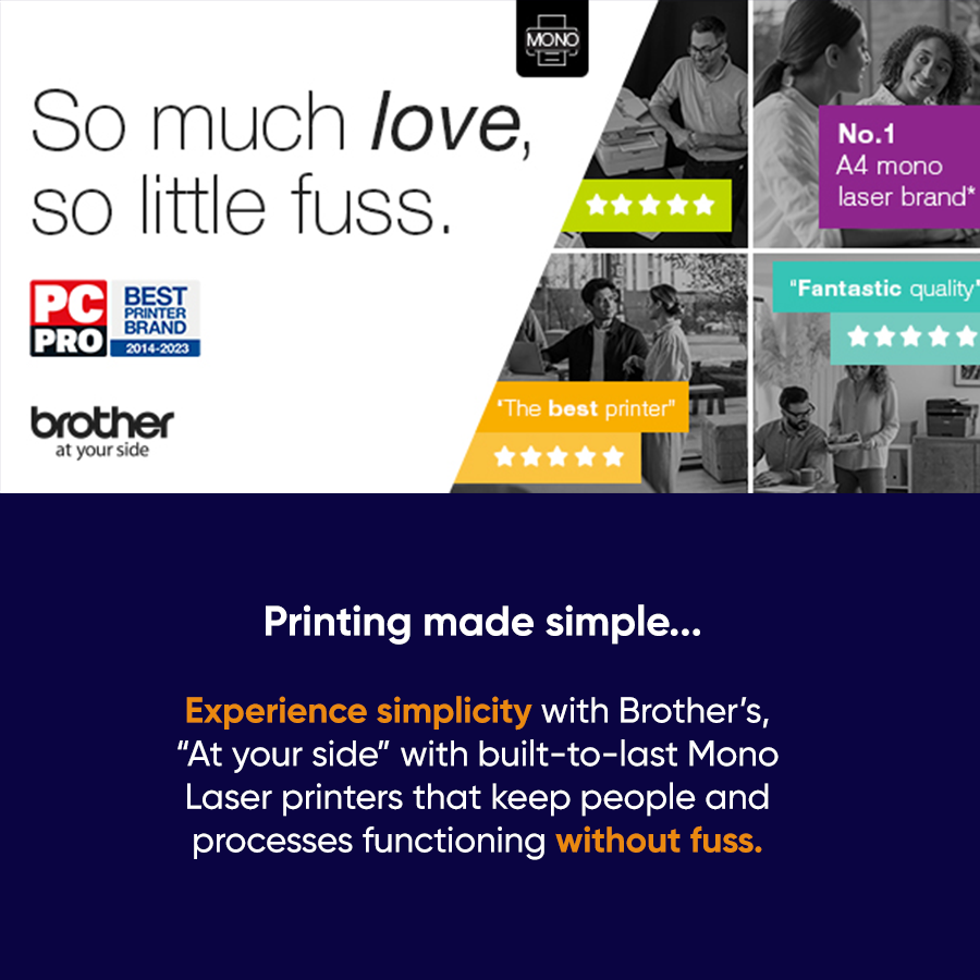 officefriendly's tweet image. Experience simplicity with Brother's Mono Laser Laser printers.

Get your FREE sales toolkit to promote the Brother Mono Laser printer range here: ow.ly/j1qq50Ue2F4

#MonoLaser #PrintingMadeSimple #Brother