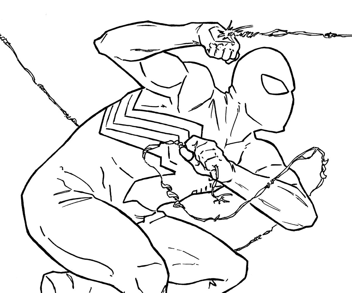 You'd think a three page comic would have been enough to get Spider-Man out of my system.

You'd think...

Anyway, I sketched up a doodle of arguably the coolest costume in all of comics.