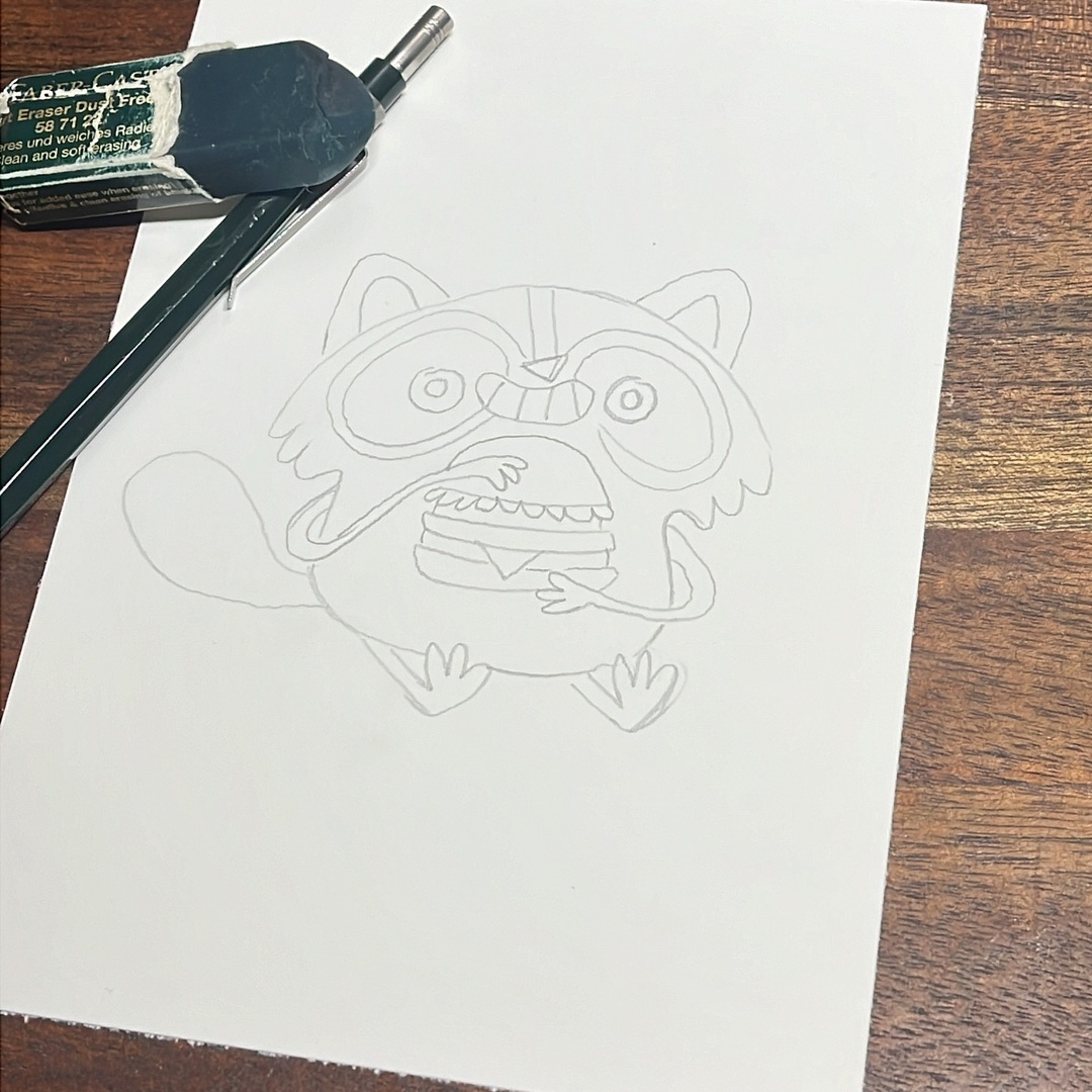 Everybody said they wanted cards last week, so I decided to make a bunch of generic cards with my art on them, the first theme is going to be “I would call these spirit animals, but I know you can’t say that anymore” and it’s a burger munchin raccoon.

#… instagr.am/p/DCr7QvUxXhm/