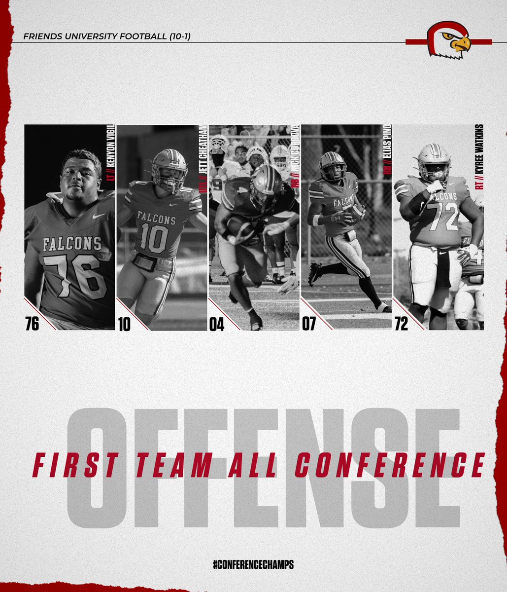FalconsFU's tweet photo. OFFENSIVE FIRST TEAM ALL CONFERENCE

#BTF #CONFERENCECHAMPS https://t.co/OfTrtIRgiT