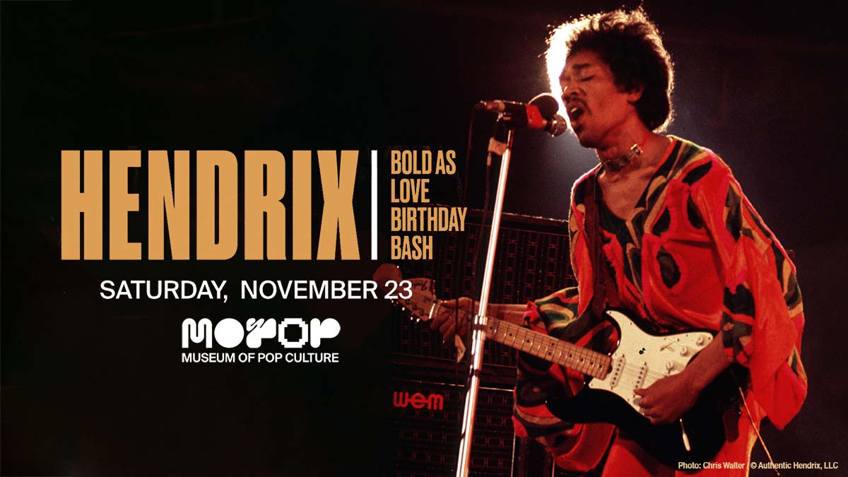 JimiHendrix's tweet photo. It's time to party.  Join us today at @MoPOP as we celebrate Jimi's upcoming 82nd Birthday.  Hendrix: Bold as Love Birthday Bash > featuring a full-day of activities plus a 2:00pm film screening.🎸   

Visit https://t.co/xO7Pmoaesm  for tickets.  
#MOPOP #JimiHendrix https://t.co/GJRpgRooyL