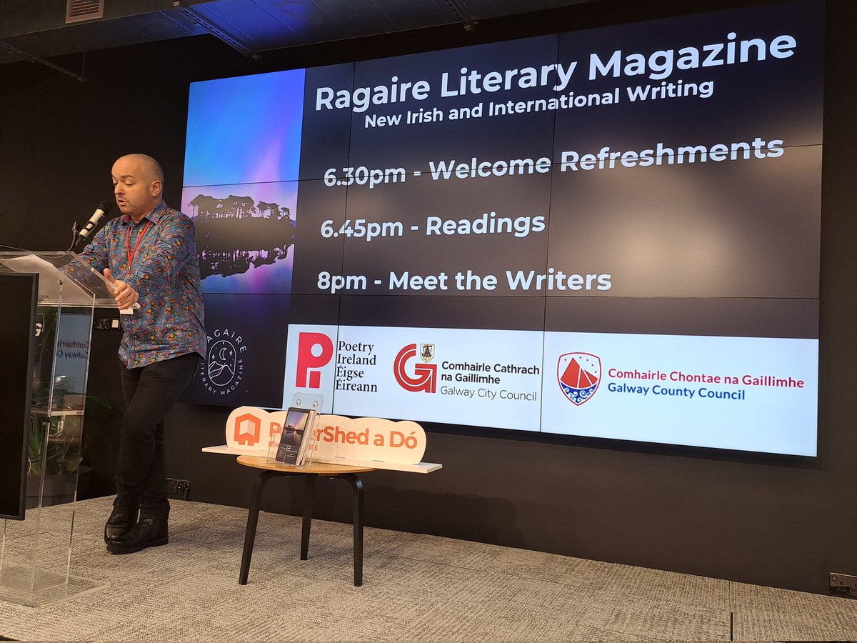 Lovely launch this evening of Issue 2 of <a href="/RagaireMagazine/">Ragaire Literary Magazine</a> in the <a href="/portershed/">PorterShed</a>. Congrats to the editors and all the readers!