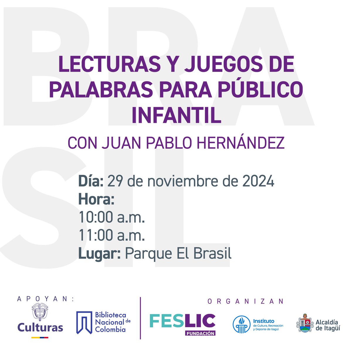 Festilibro_'s tweet photo. Seguimos nutriendo nuestra programación y esta vez tendremos estas actividades en el Parque Brasil. Una oferta para todos y todas en el marco de nuestra 5ta versión ¡Los esperamos! 🎭🎨🥳📚 https://t.co/7t1IqizV8Q