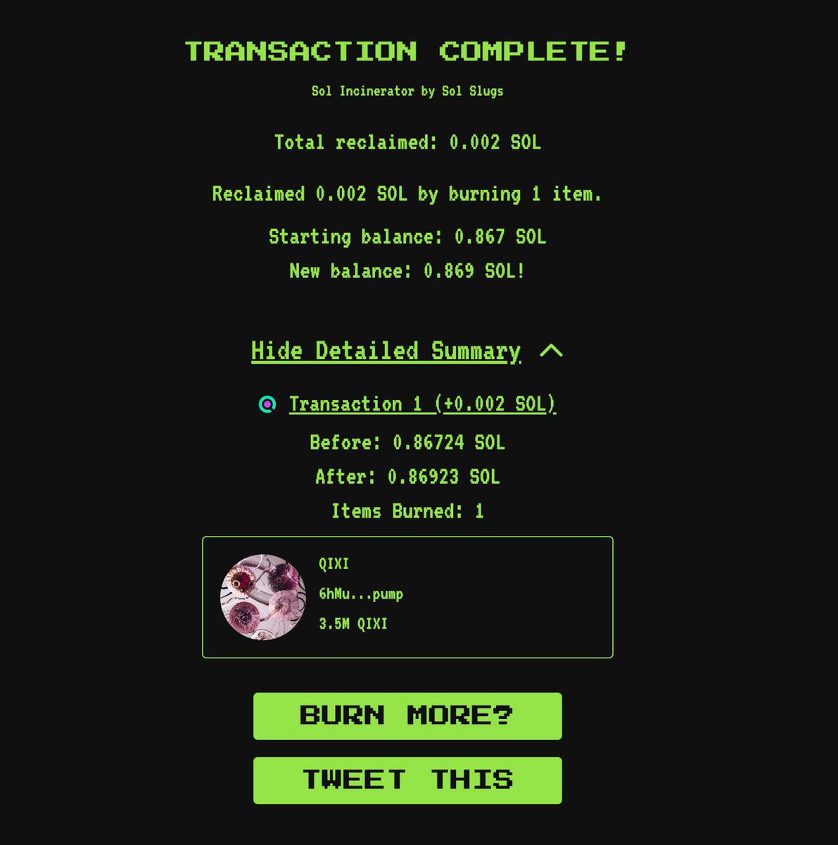 Burned

6hMuXPr4zDXeea6obdfpNuhLgBoWTcRJ4UfNhQdFpump