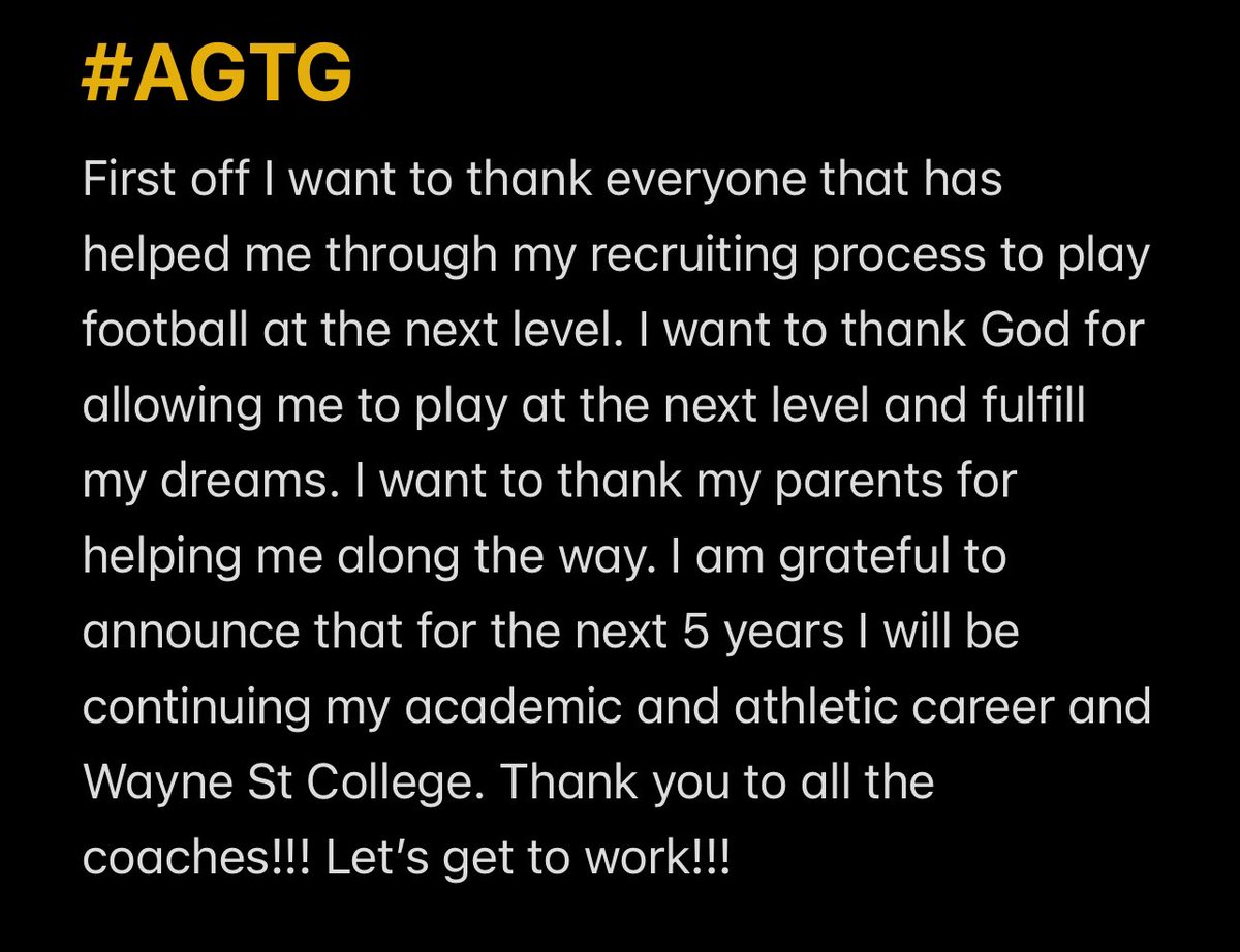 CollinVrbka's tweet image. 🟡⚫️I am 100% Committed to Wayne St College  #CAT25TANDARD #GoCats ⚫️🟡