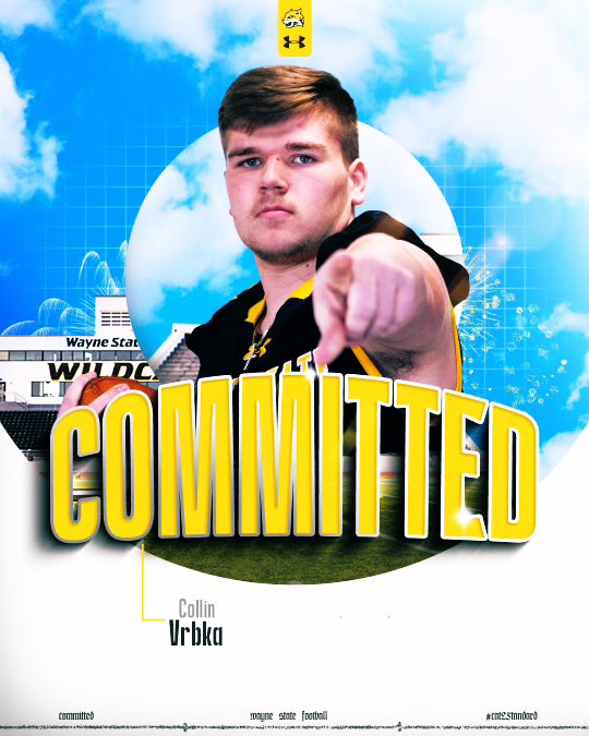 CollinVrbka's tweet image. 🟡⚫️I am 100% Committed to Wayne St College  #CAT25TANDARD #GoCats ⚫️🟡