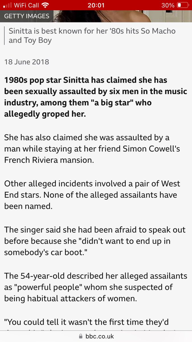 Sinitta has said that Liams death is the final straw that has awoken her and made her want to change the law to safeguard artists 
Sinitta, who signed under Simon cowbells fanfare records in the 80s and later syco endured hellish experiences in the industry (+ in Simon’s house)