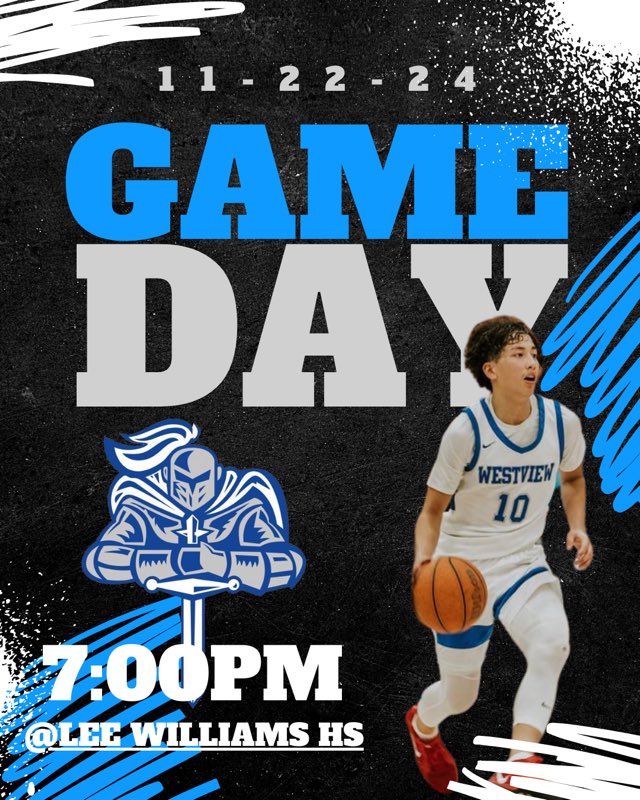 🚨GAMEDAY🚨
🗓️November 22, 2024
📍Lee Williams HS  
⏰4pm/ 5:30pm/ 7pm  
🏀vs. Lee Williams  #whynotus