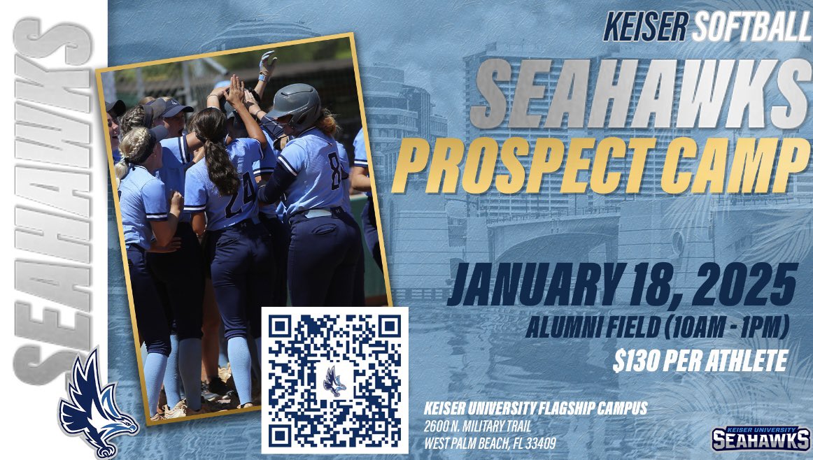 Keiser Softball (@keiser_softball) on Twitter photo 🚨 CAMP ALERT 🚨
🌟Our Spring Prospect Camp is back‼️
⁃January 18th, 2025 from 10:00 - 1:00 pm
⁃2026-2028 Grads
⁃Link in bio to register❗️
<a href="/jpryorKeiserSB/">John Pryor</a> @kalik12 🚨 CAMP ALERT 🚨
🌟Our Spring Prospect Camp is back‼️
⁃January 18th, 2025 from 10:00 - 1:00 pm
⁃2026-2028 Grads
⁃Link in bio to register❗️
<a href="/jpryorKeiserSB/">John Pryor</a> @kalik12