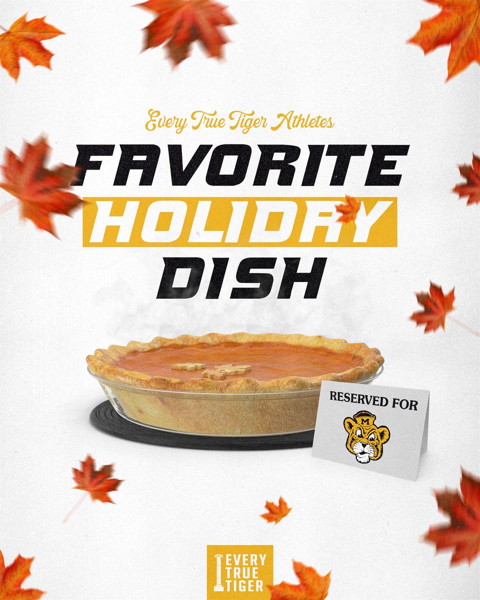 The holidays = family, friends, and pumpkin pie. #MIZ #ETTB <a href="/MizzouAthletics/">Mizzou Athletics</a>