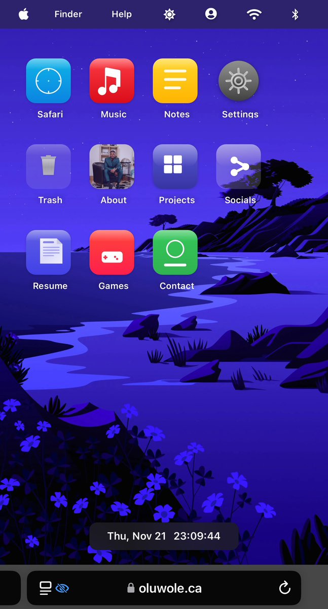 I created a fully interactive macOS-inspired portfolio website.

Check it out here: oluwole.ca

What features would you like me to add?

#macOS #Apple #portfolio #dev #webdev