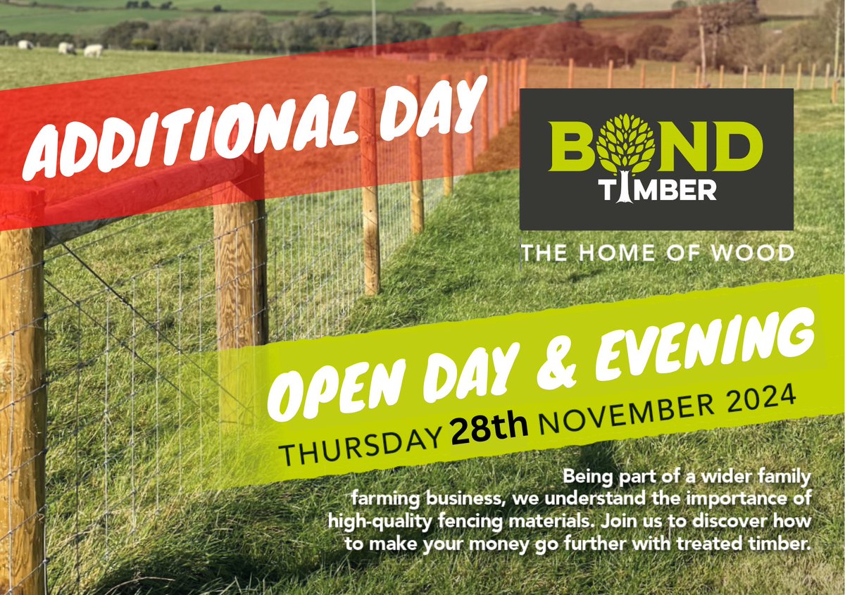 Thank you to everyone who made the journey yesterday! Since many were unable to attend due to the weather, we've decided to announce a second day on Thursday, November 28th, from 10 AM to 8 PM.🙌

#bondtimber #openday #newdates #allwelcome