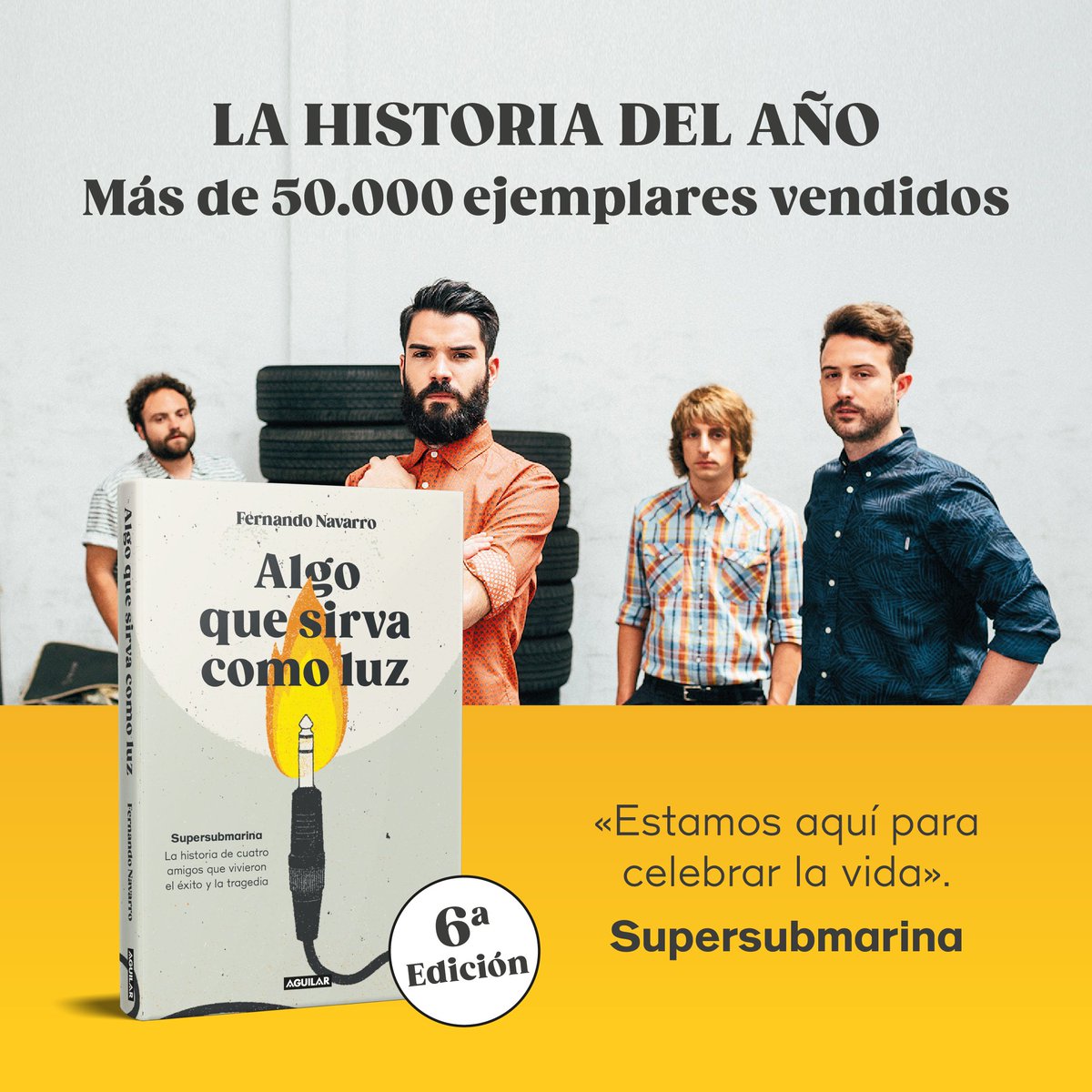 Aguilar Libros (@aguilarlibros) on Twitter photo «Algo que sirva como luz», la historia de <a href="/SupersubmarinaO/">Supersubmarina_oficial</a> contada por <a href="/fernavarro17/">Fernando Navarro</a>, va ya por la sexta edición y no nos quedan palabras para daros las gracias. ¿Cómo no íbamos a celebrar con ellos el #DíaDelMúsico? Libros y canciones, hoy y siempre. ✨ bit.ly/3JYtBGk «Algo que sirva como luz», la historia de <a href="/SupersubmarinaO/">Supersubmarina_oficial</a> contada por <a href="/fernavarro17/">Fernando Navarro</a>, va ya por la sexta edición y no nos quedan palabras para daros las gracias. ¿Cómo no íbamos a celebrar con ellos el #DíaDelMúsico? Libros y canciones, hoy y siempre. ✨ bit.ly/3JYtBGk