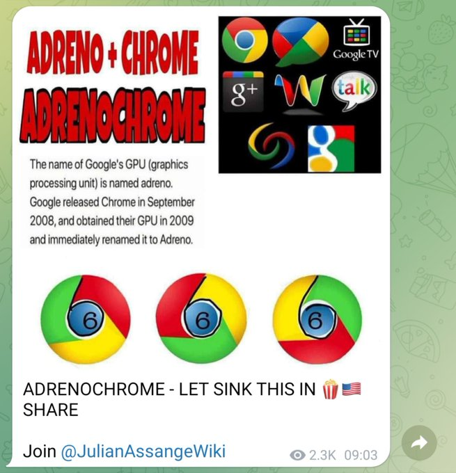 Vision4theBlind's tweet photo. Is it a coincidence that Google's CPU is named Adreno and it's search browser is called Chrome? https://t.co/FbB1FzlI41