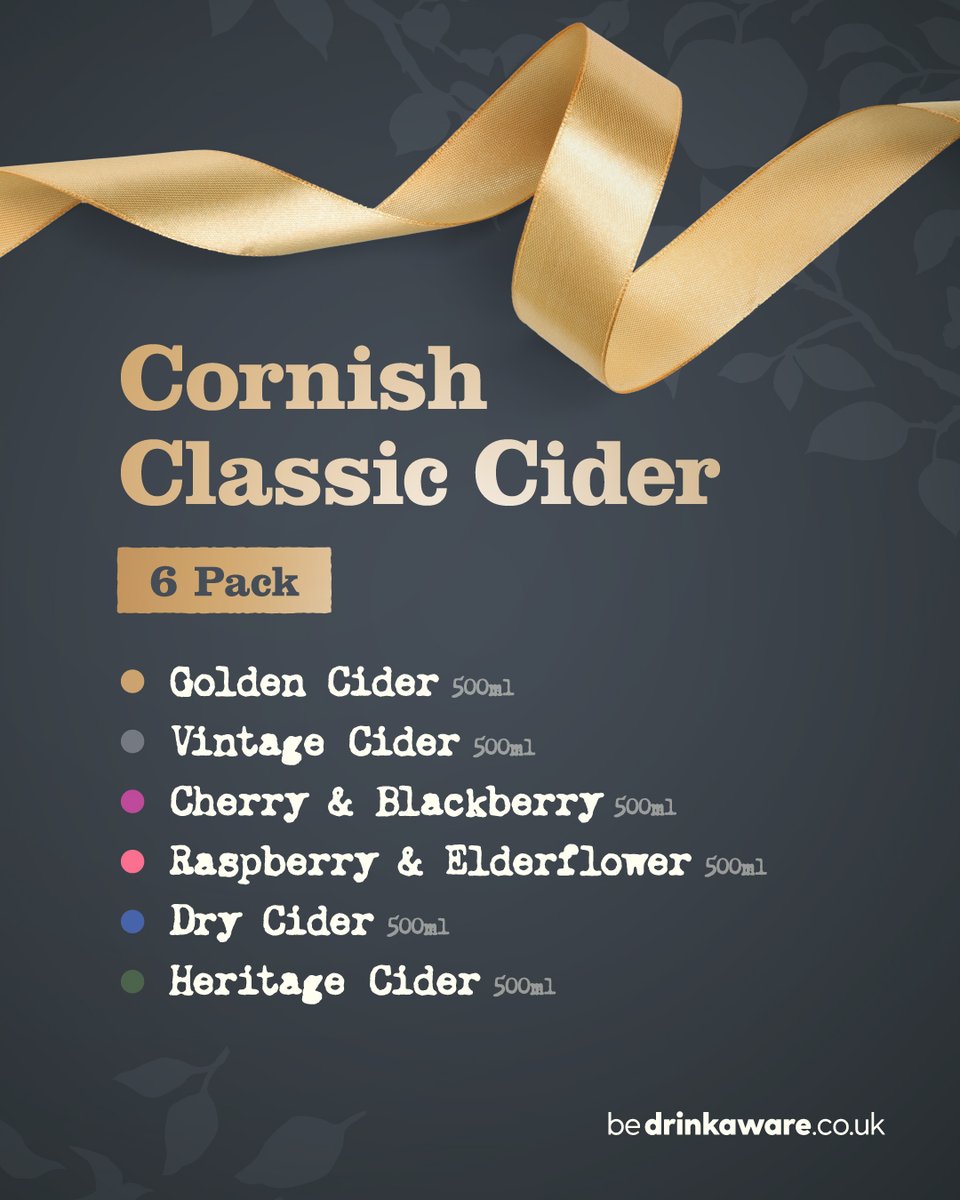 Unwrap the taste of Cornwall with our brand-new Cornish Classic Cider Gift Pack! 🍏🍎

A perfect way to explore our ciders, whether you’re gifting a friend or treating yourself.

Available now at cornishorchards.co.uk

#locallypressedcider #drinkresponsibly