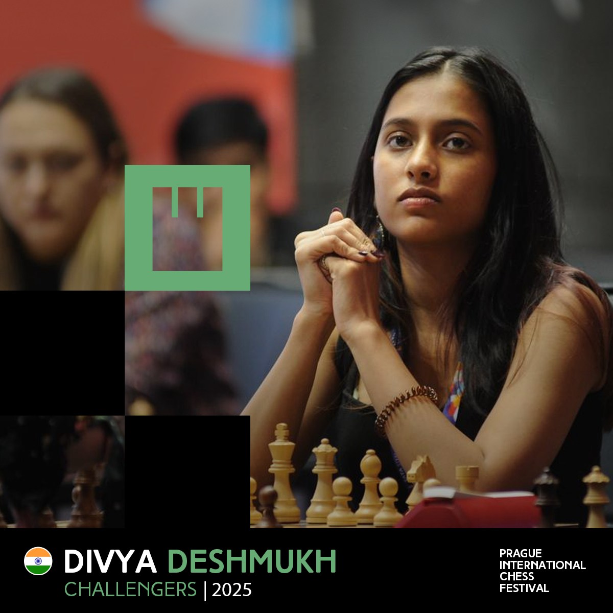 🔝The golden junior of India is coming to Prague! <a href="/DivyaDeshmukh05/">Divya Deshmukh</a> is going to join #Challengers roster as medalist from #ChessOlympiad and promising talent of the royal game. Let's welcome the 19-year-old star together and make her first visit of the capital unforgettable! #PICF