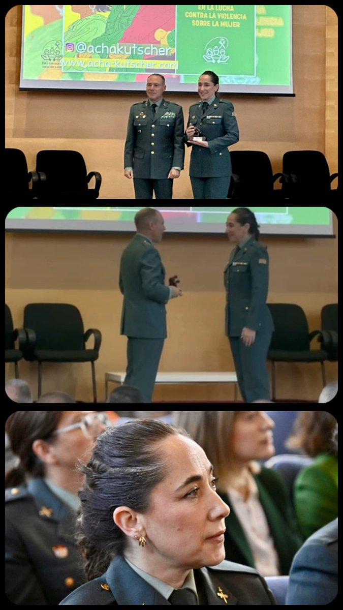 GCivilCoruna's tweet photo. 🎖️ Carlota Bellas Ferrín, de la Policía Judicial de A Coruña, recibe un premio en Madrid por su labor contra la violencia de género. Su compromiso y profesionalidad son un orgullo para la Guardia Civil. #LuchaContraLaViolenciaDeGénero #GuardiaCivil #OrgulloGC https://t.co/BnIBeSdroJ