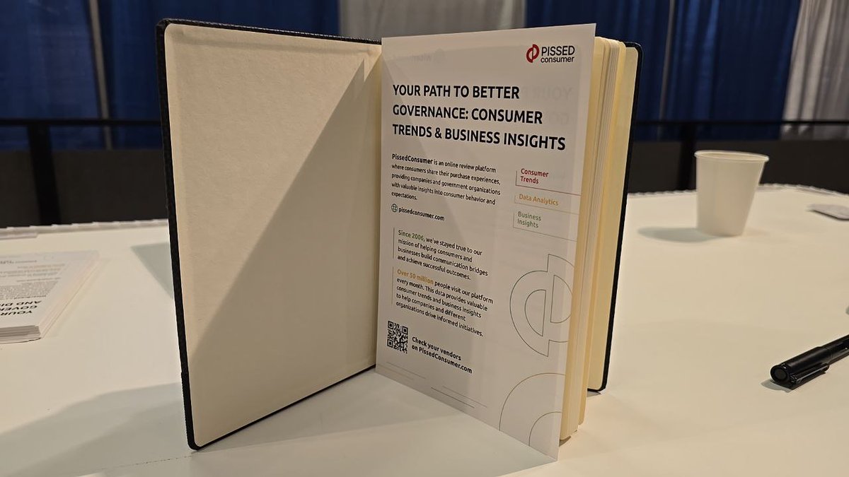 m_podolsky's tweet photo. Day 2 at #GovBuy2024 event by @NYS_OGS! A bit quieter today, giving us a chance to dive deeper into conversations with fellow vendors. Our @PissedConsumer and @WiserBrand notebooks are a hit. Stop by Booth 104 to chat! https://t.co/09ZFXO06dV