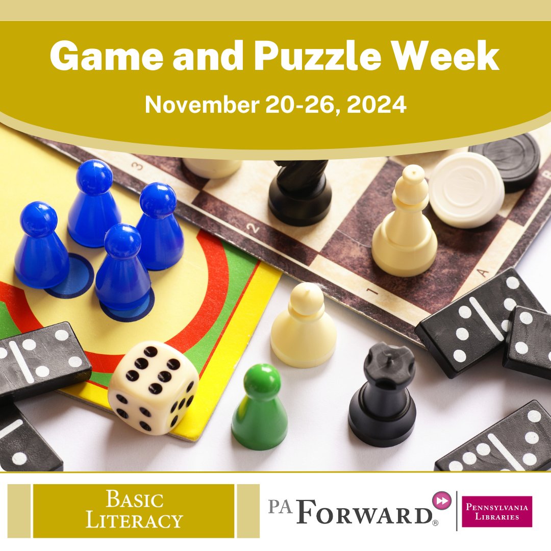 delcolibraries's tweet image. It&apos;s #GameAndPuzzleWeek! Did you know that many Delco libraries have games, puzzles, &amp;amp; video games available for checkout? Borrow one today &amp;amp; plan a game night, occupy the masses at your Thanksgiving gatherings, or take some time to yourself to work on a puzzle. 

#DelcoLibraries